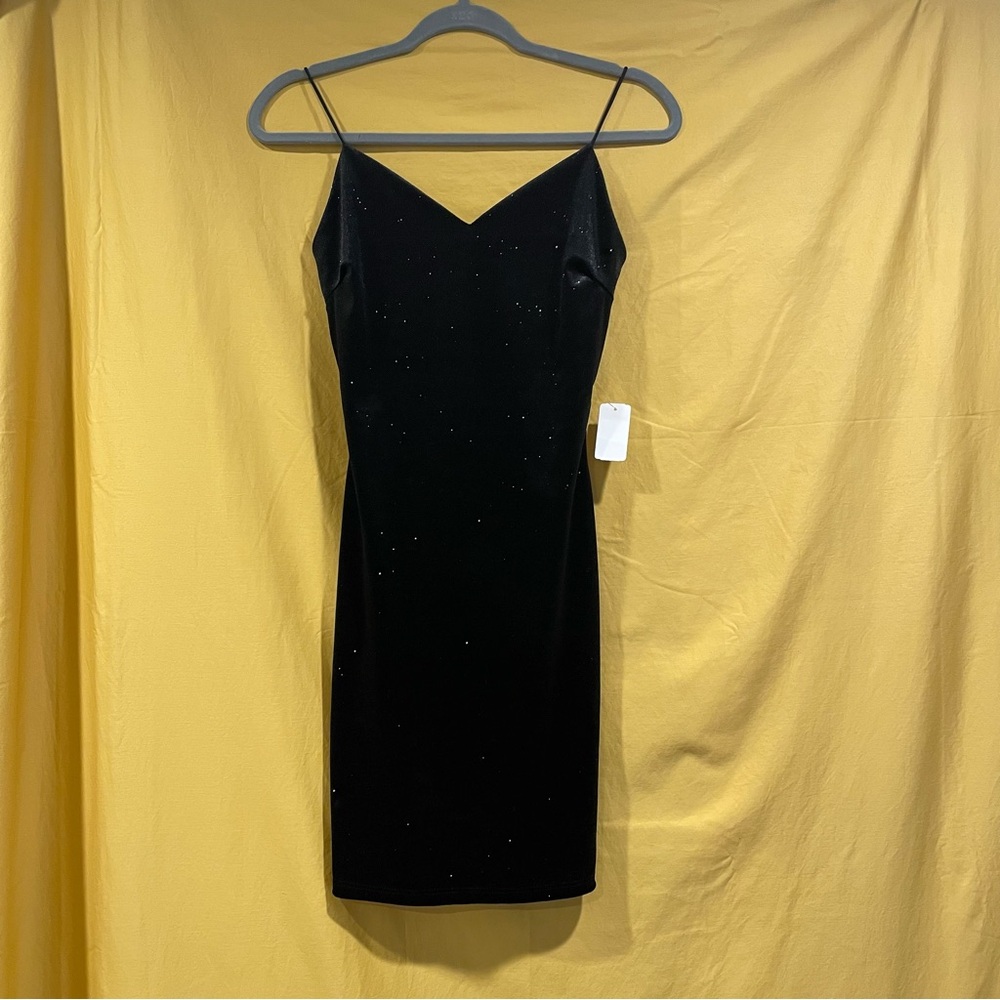 Black mini dress with sparkles